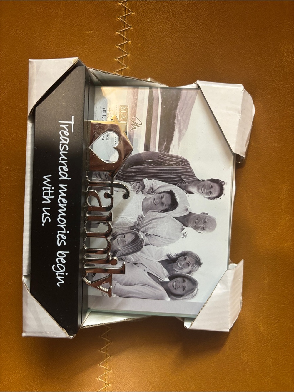 5/$15! Photo Frame, featured family wording, Black & Silver Accent 4x6